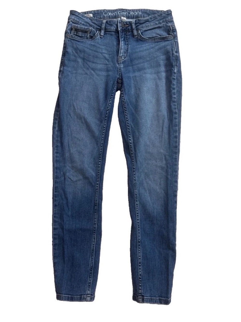 Calvin Klein Women's Medium Blue Skinny Ankle Jeans Size 27